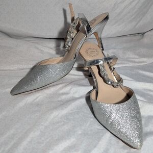 I.Miller Elegant Silver Glitter Women's Heels